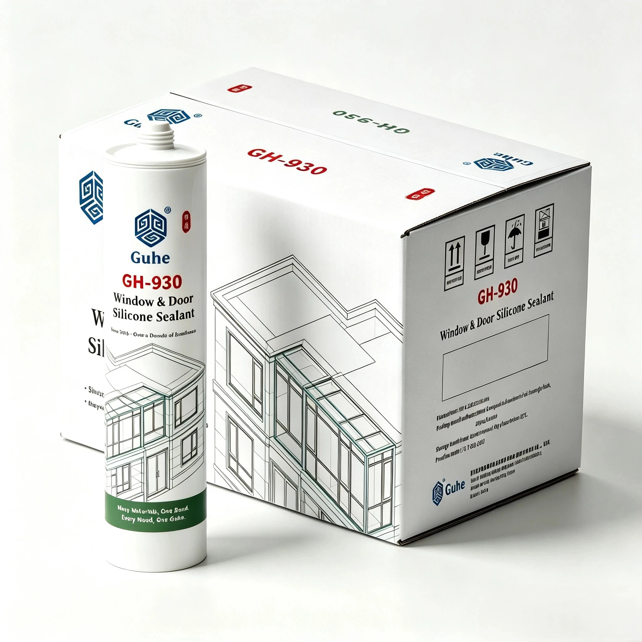 GH-930 window and door silicone sealant cartridge box pack