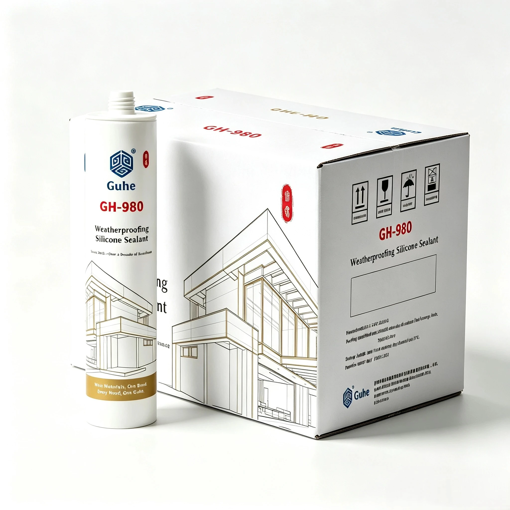 GH-980 weatherproofing silicone sealant cartridge box pack