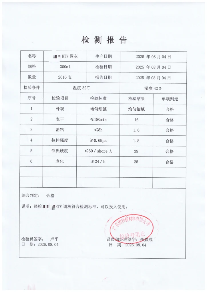 certificate of analysis COA sample